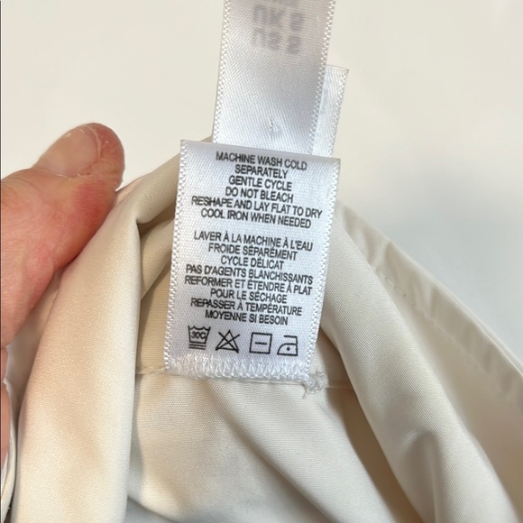 MARLA WYNN Oversized Cream Poncho Hooded Windbreaker Women's Jacket Cape, Size S - Picture 5 of 13